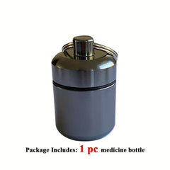 Waterproof Pill Organizer & Metal Pill Holder Keychain