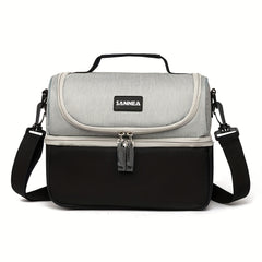 Double Layered Insulated Bag Portable Thickened Large Capacity Thermal Lunch Bag