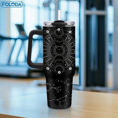 Foloda Stainless Steel Tumbler 40oz Sun Moon Insulated Travel Mug