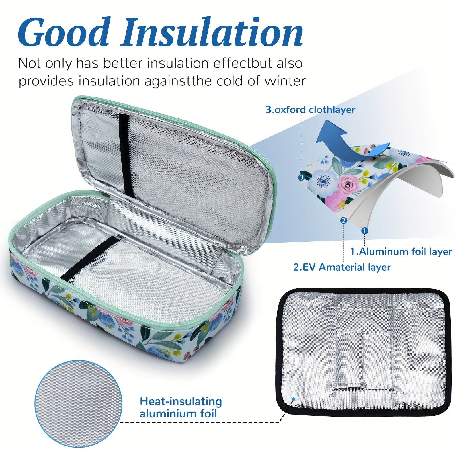 Large Portable Insulin Cooler Bag for Travel