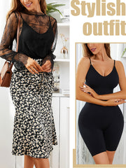 Seamless Solid Shaping Bodysuit Tummy Control Butt Lifting Body Shaper