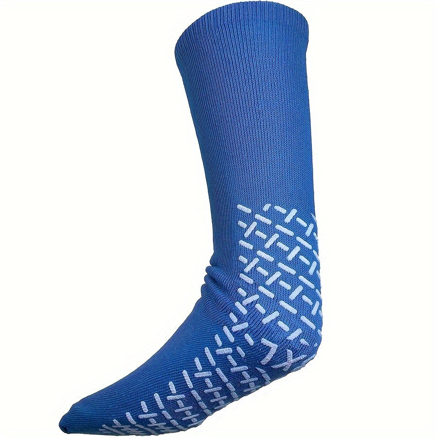 Non Slip Hospital Grip Socks - 1 Pair, Men/Women, Diabetic Socks, Wide Stretch