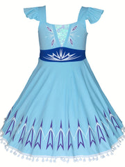 Girls Camisole Princess Dress Ice & Snow Fairy Tale Character Costume