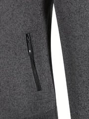 Men's Warm Fleece Hooded Jacket Solid Sport Sweatshirt Zip Up