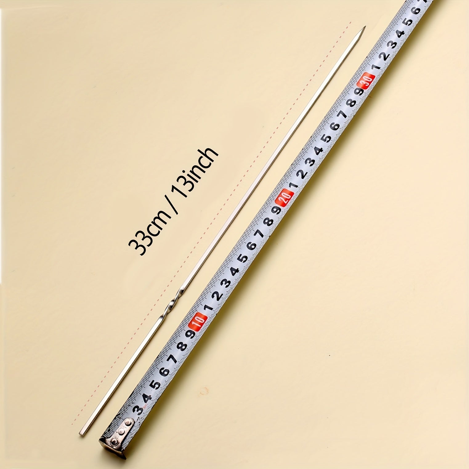 10pcs Stainless Steel BBQ Skewers for Kebab & Camping