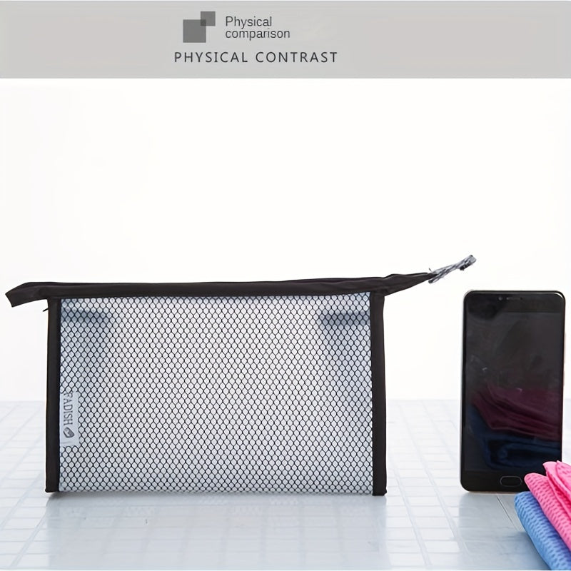Portable PVC Mesh Toiletry Bag Waterproof Cosmetic Pouch