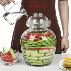 Glass Pickle Jar 1.5-2.5L Fermentation Jar with Water Seal