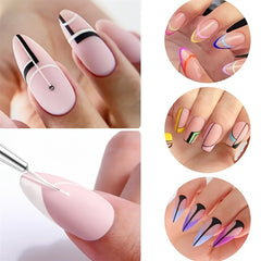 3Pcs Nail Art Liner Brushes Nail Gel Polish Painting Brush Set