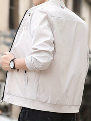 Men's Regular Fit Baseball Jacket Zip-Up Thin Casual Youth Men