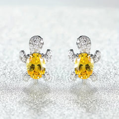 Turtle Zircon Stud Earrings for Women Girls