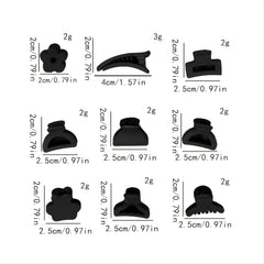 10Pcs Solid Mini Hair Clip Women's Daily Hair Accessory