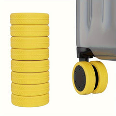 8pcs Luggage Wheel Covers Set Anti Slip Noise Reduction