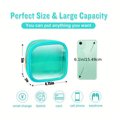 Preppy Small Makeup Bag Cosmetic Zipper Pouch Purse