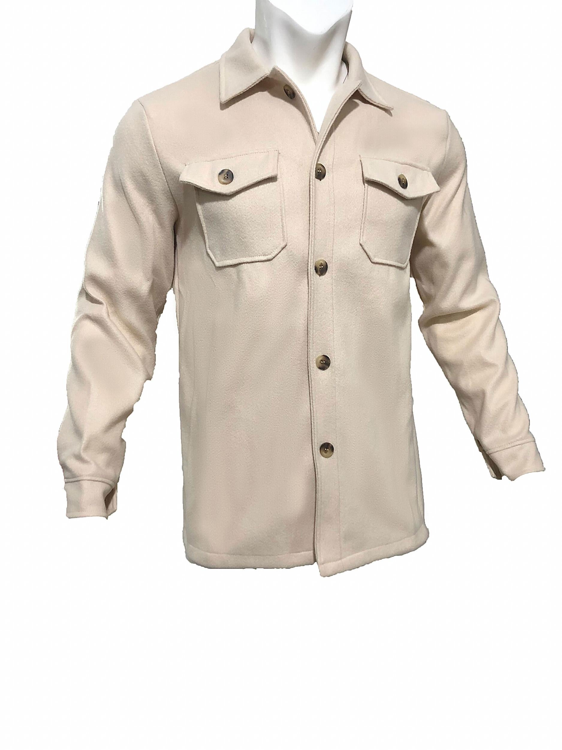 Stylish Retro Coat Jacket for Men Button Up Lapel Dual Pockets
