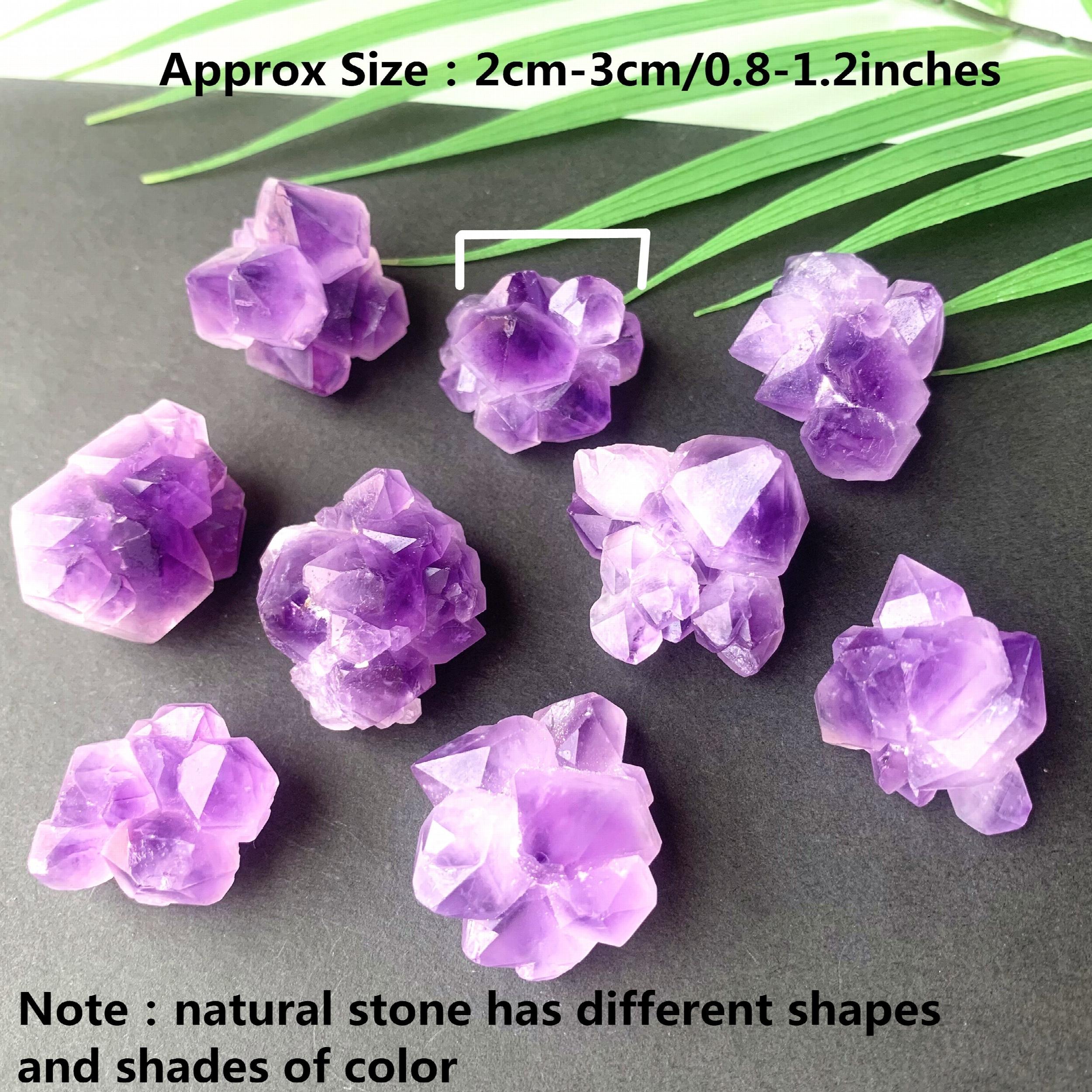 2 Natural Amethyst Flower Cluster Raw Stone Healing Crystals