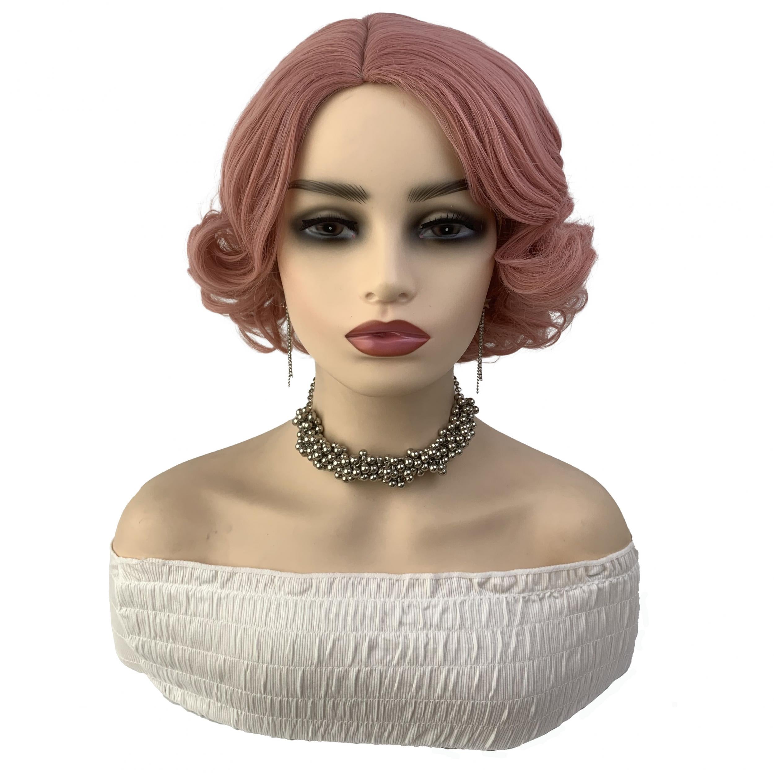 Short Blonde Curly Wig for Halloween Cosplay 20-32cm