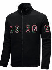 Men's Plush Fleece Jacket Zip Up Coat