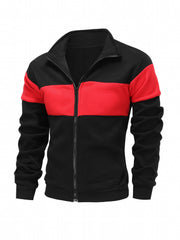 Men's Casual Stand Collar Zipper Jacket