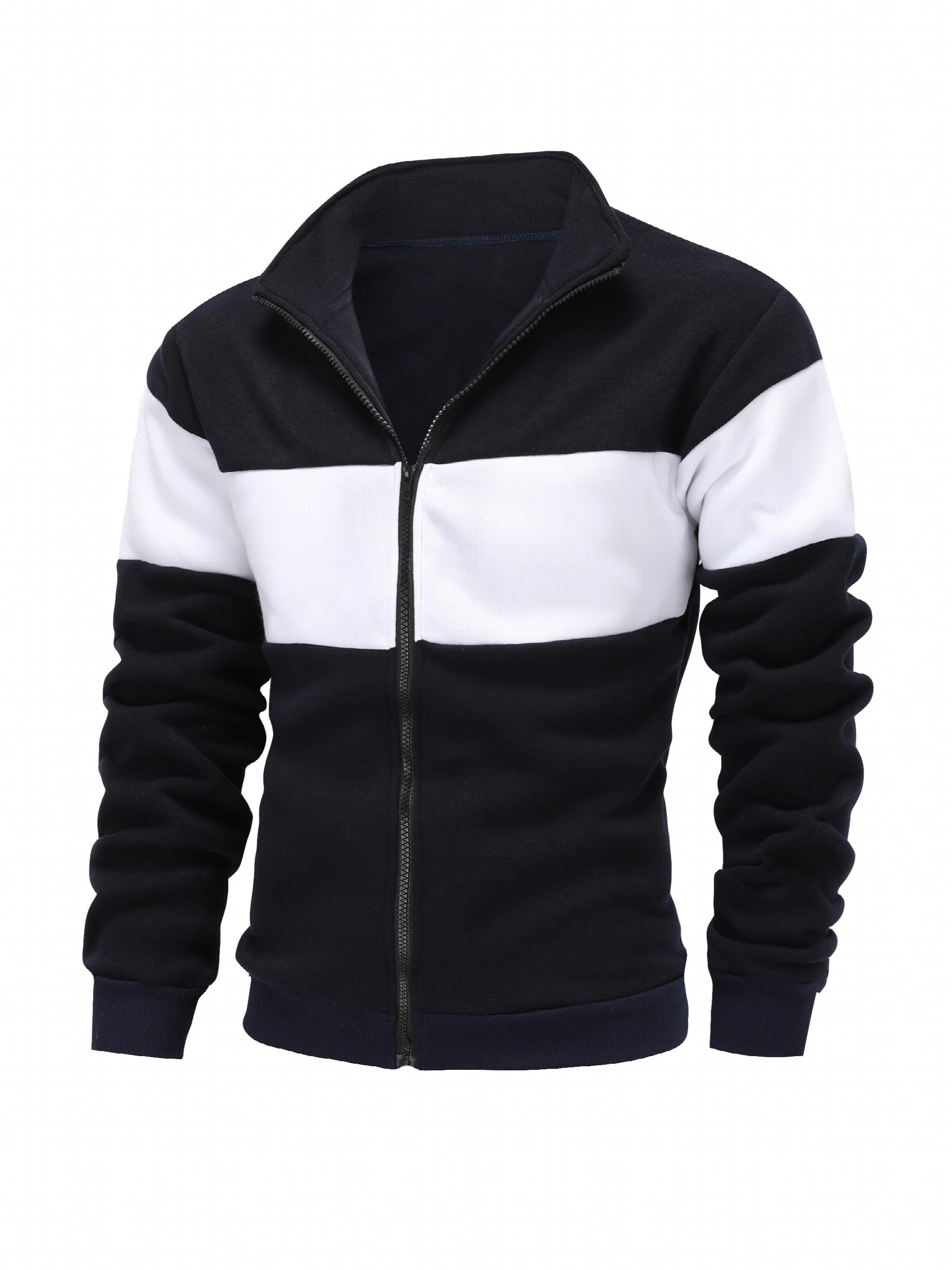 Men's Casual Stand Collar Zipper Jacket