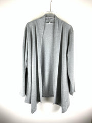 Solid Long Sleeve Open Front Cardigan