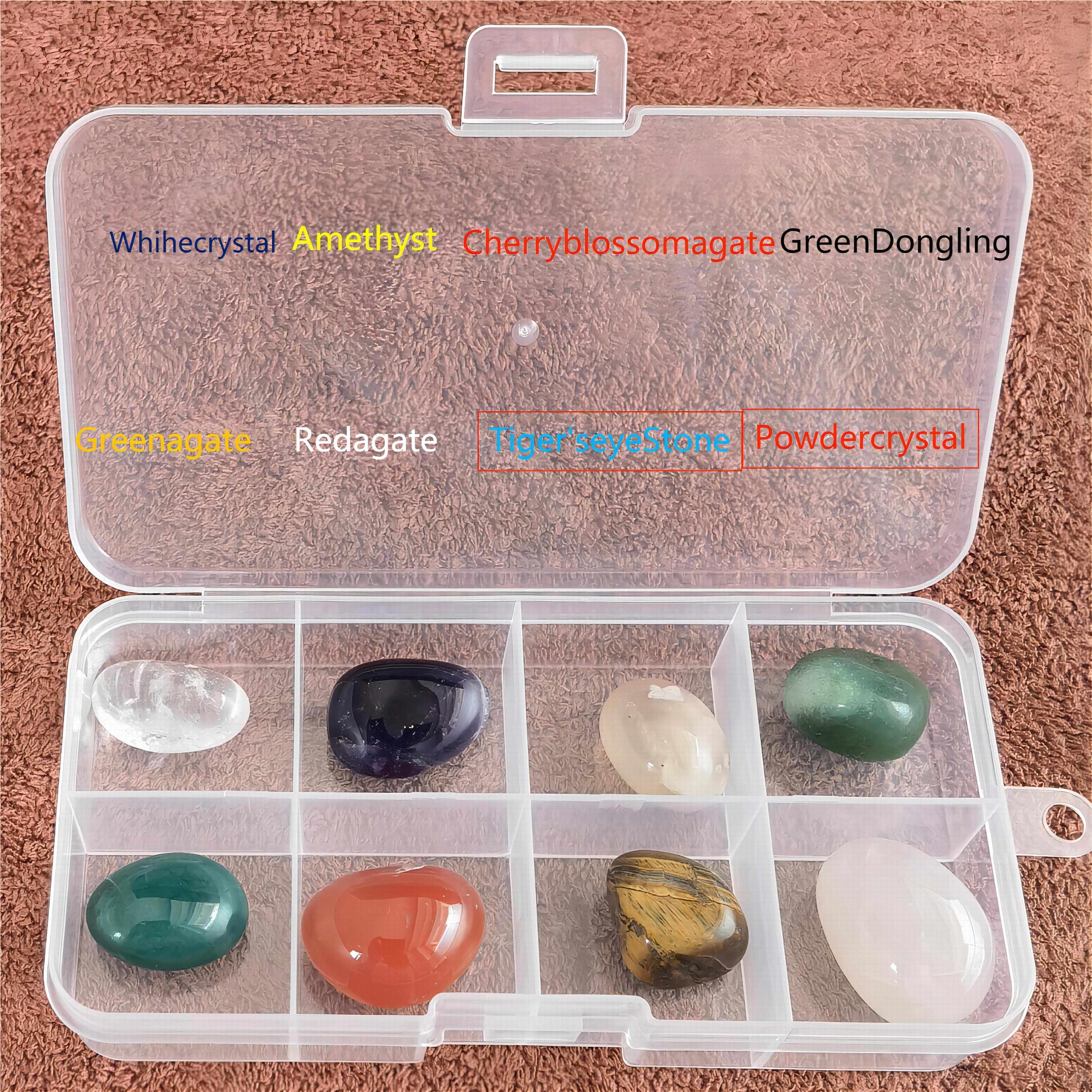 8pcs Raw Agate Crystal Gravel Flowerpot Decoration Stones