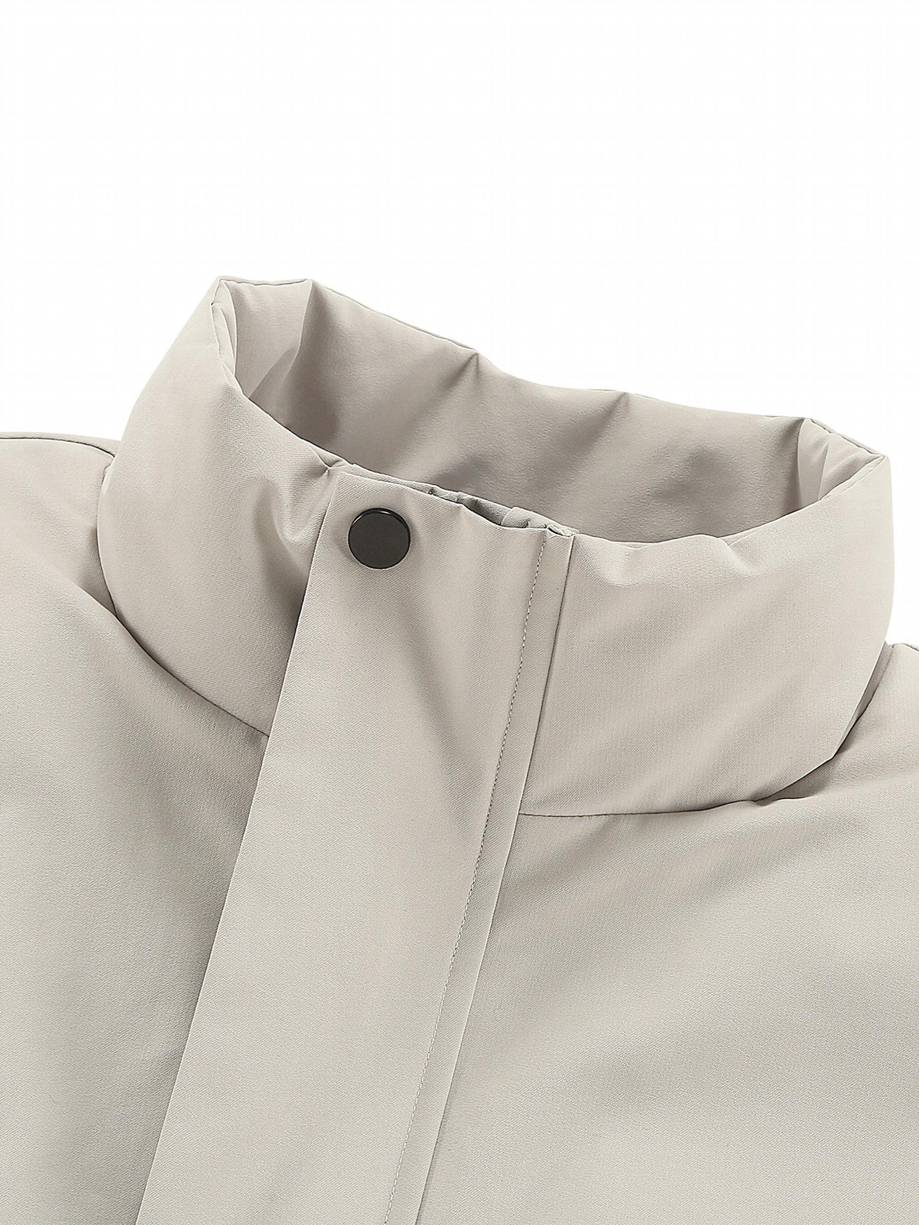 Men's Warm Flap Pocket Stand Collar Jacket