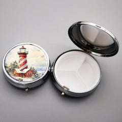 3 Compartment Pill Case Portable Pill Box for Pocket Or Purse