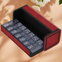 Portable 7-Day Pill Organizer AM PM Compartments Large Travel Medicine Box