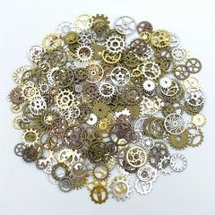 1 Oz Random Mix Metal Cogs Gears Charms For DIY Jewelry