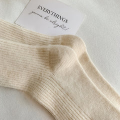 3 Pairs Women's Thick & Warm Winter Crew Socks Knit Style