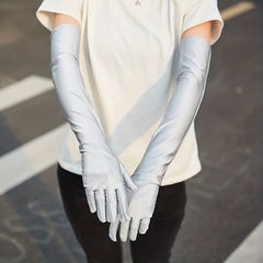 Summer Long Gloves Full Finger Ice Arm Guard Bride Wedding Gloves