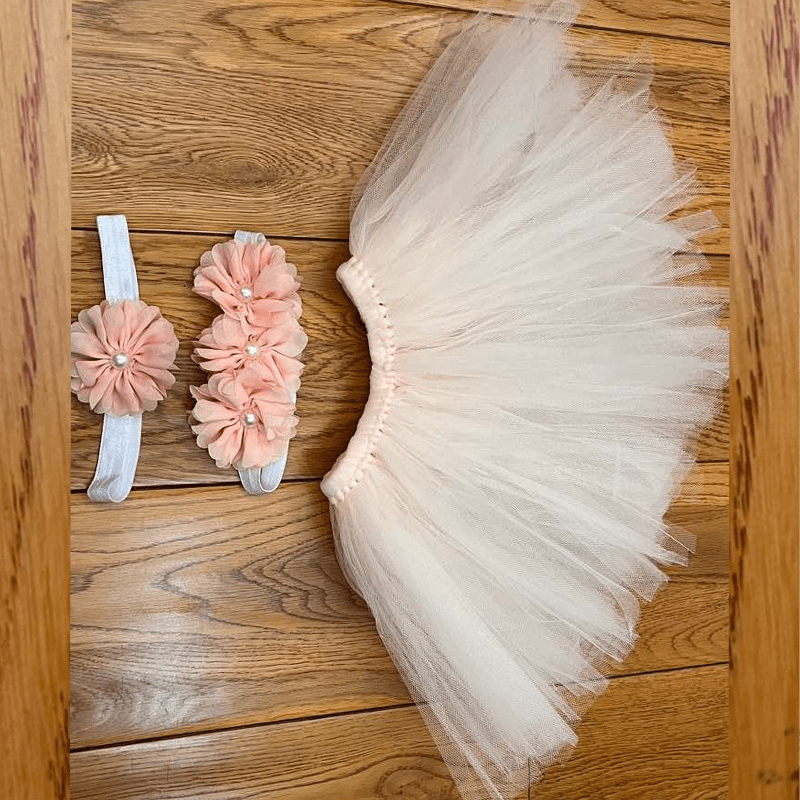 Newborn Baby Sunflower Tutu Bow Skirt Toddler Outfit Costume