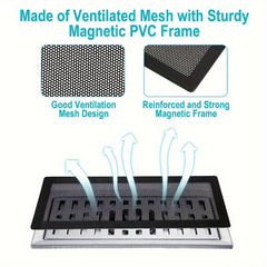 1pc Magnetic Dustproof Net Computer Case Cooling Fan Dustproof Net