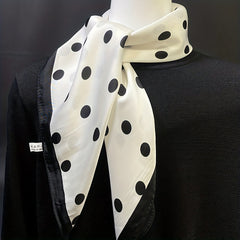 Polka Dot Bandana Silk Neckerchief Scarf Head Wrap Bag Handle Charm