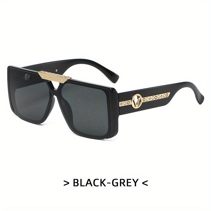 Ombre Lens V Engraved Sunglasses Casual Outdoor Eyewear UV400