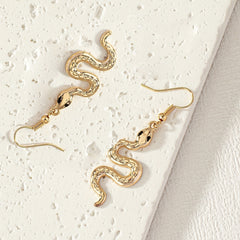 Minimalist Snake Shaped Earrings For Men, Daily Decoration