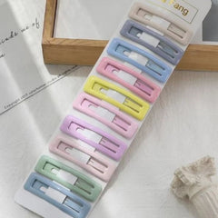 10pcs Colorful Snap Prong Hair Clips Barrettes for Girls Hair Bows