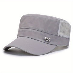 Men's Breathable Mesh Sunscreen Peaked Cap Flat Cap