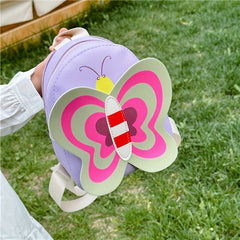 Sweet Girls Butterfly Shape Backpack for Kindergarten Students