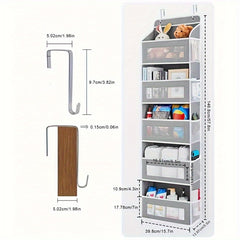 Over Door Hanging Closet Organizer Anti Tilt Storage Boxes Durable