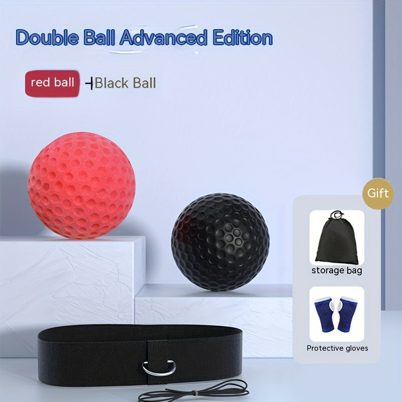 Boxing Reflex Ball Set with Headband & Gloves Bag