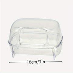 1pc 17 Transparent Hamster Sand Bathroom Small Animal Bath Container