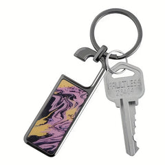 10pcs Sublimation Blank Metal Keychain Heat Transfer Printing Keychain Blanks