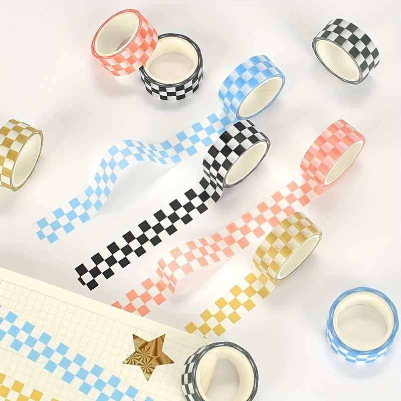 5 Rolls Plain Washi Tape Set DIY Material Sticker Scrapbooking