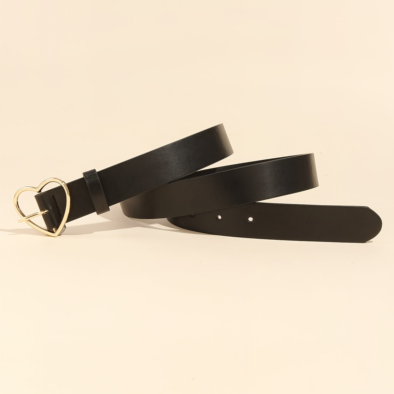 Golden Love Buckle Belt for Women, Heart Belts for Jeans