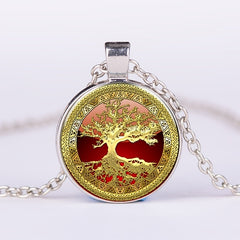 Tree Of Life Round Pendant Necklace for Kids