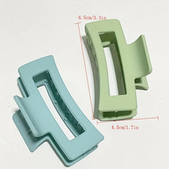 2pcs Large Matte Hair Claw Clips No Slip Big Jaw Colored Thick Hair Women Girls