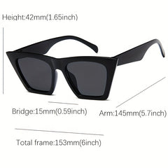 Large Frame Cat Eye Sunglasses Stylish Women UV400 Sunshade Eyewear