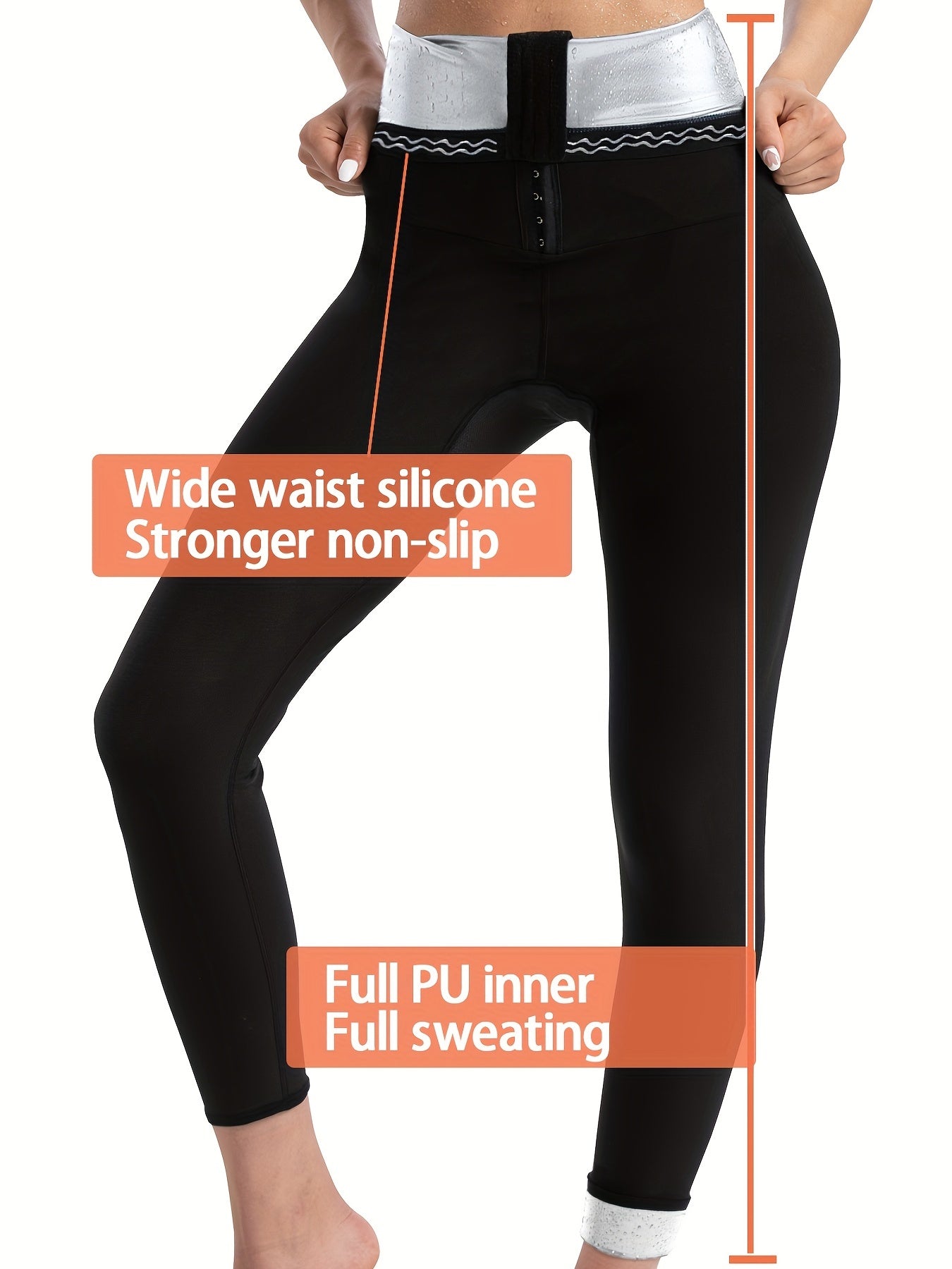 Sauna Sweat Shapewear High Waisted Leggings Pants Thigh Workout Suit