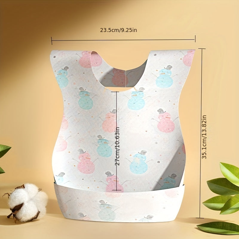 10pcs Baby Disposable Wash Bibs Water Insulation Anti fouling